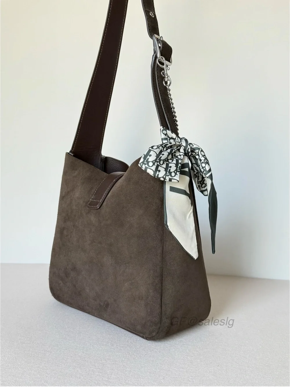 NWT Coach Hadley Convertible Shoulder Crossbody Bag Suede Espresso Brown Styled